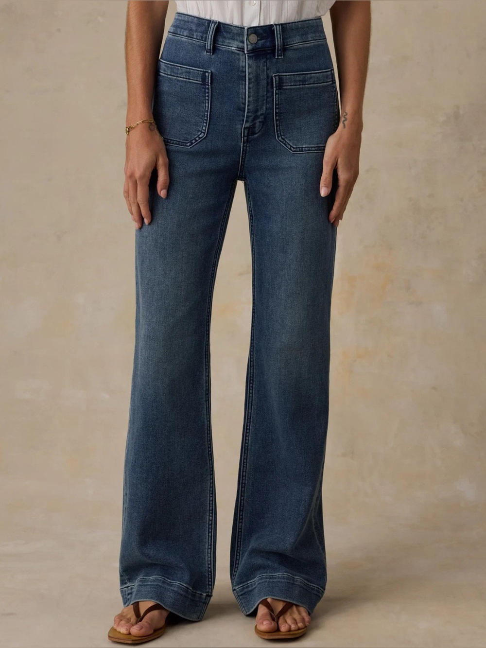 Faherty Stretch Terry Patch Pocket Jeans Riverton Size 31